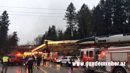 ABŞ-ın Vaşinqton ştatında qatar relsdən çıxıb