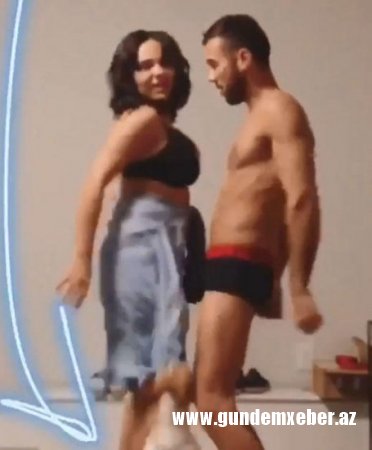 Azərbaycanlı tanınmış xanım alt paltarında oğlanla erotik rəqs etdi - FOTOLAR