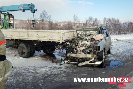 Azərbaycanlı biznesmen və oğlu yol qəzasında öldü -FOTOLAR