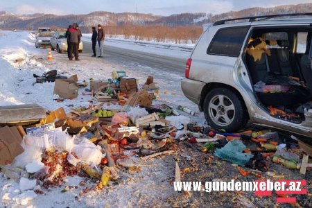 Azərbaycanlı biznesmen və oğlu yol qəzasında öldü -FOTOLAR