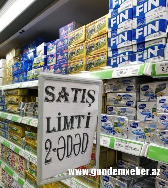 “Bazarstore”da kərə yağı limitlə satılır - FOTOFAKT