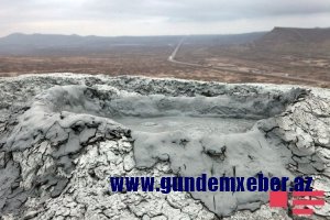 Şamaxıda vulkan püskürdü: Ərazidən qaz iyi gəlir
