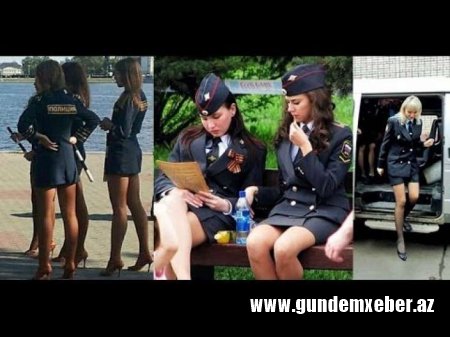 Gözəllikləri ilə nəfəs kəsən rus qadın polisləri - FOTOLAR