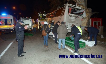 Türkiyədə ağır yol qəzası — 11 ölü, 46 yaralı (FOTOLAR)