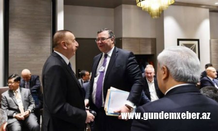 İlham Əliyev Davosda neftlə bağlı sessiyaya qatıldı