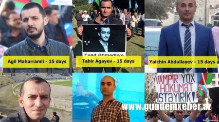 Azərbaycan Xalq Cəbhəsi Partiyasının 6 fəalına inzibati həbs cəzası verilib