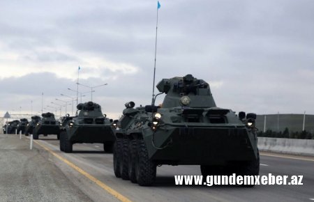 MN: Qoşunlar əməliyyat təyinatı rayonları istiqamətində hərəkət edir