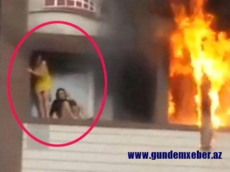 Özünü binadan atan qızı göydə tutan kişi: "Onu oteldə qarşımda ..."