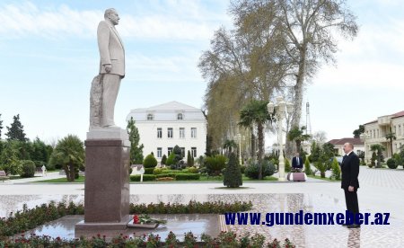 İlham Əliyev Bərdədədir