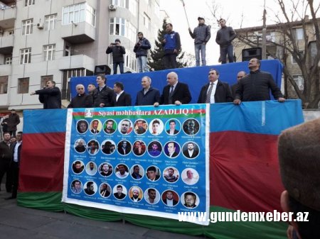 Müxalifətin mitinqi baş tutdu -FOTOLAR