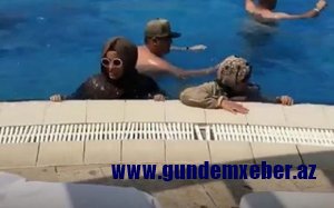 Azərbaycana gəlmiş ərəb turist ayaqyolu ilə hovuzu səhv saldı