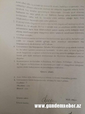 TEXNOLOGİYA UNİVERSİTETİNİN ƏMƏKDAŞI PREZİDENTƏ MÜRACİƏT ETDİ!