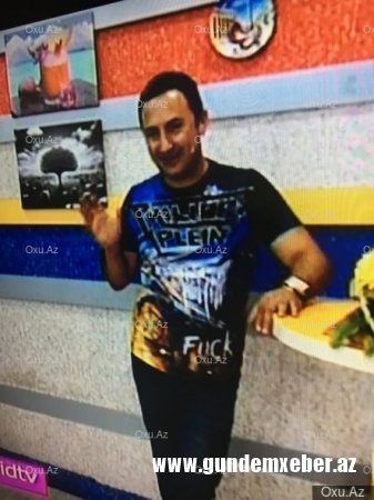Azərbaycanlı aparıcı üzərində “fuck” yazılmış köynəklə efirə çıxdı - FOTO