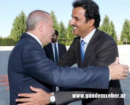 Ərdoğan Qətər əmiri ilə görüşdü - FOTO