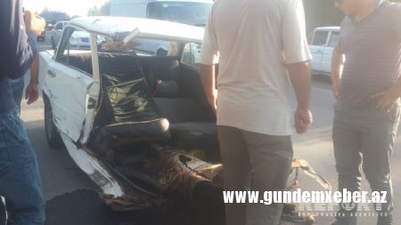 BƏRDƏDƏ BAŞ VERƏN ZƏNCİRVARİ YOL QƏZASINDA 3 NƏFƏR XƏSARƏT ALIB - FOTO