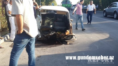BƏRDƏDƏ BAŞ VERƏN ZƏNCİRVARİ YOL QƏZASINDA 3 NƏFƏR XƏSARƏT ALIB - FOTO