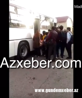 Bakıda avtobus sürücüsündən özbaşınalıq: - Şagirdləri görün necə daşıyır - VİDEO