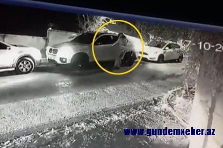Azərbaycanın sabiq məmurunun kürəkəninin güllələnmə anı - VİDEO