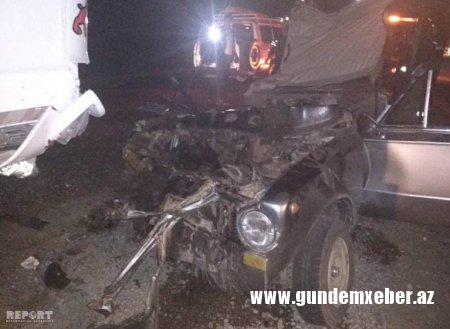 BƏRDƏDƏ AĞIR YOL QƏZASI NƏTİCƏSİNDƏ ÖLƏNLƏRİN SAYI 4 NƏFƏRƏ ÇATIB - FOTO - YENİLƏNİB
