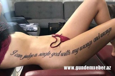 Naz bədənində yeni tatusunu göstərdi, rüsvay oldu - FOTO 