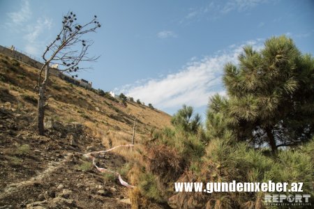 BADAMDARDA EVLƏRİN HASAR DİVARLARINDAKI ÇATLARIN ÜZƏRİNDƏ MAYAKLAR QURAŞDIRILIB