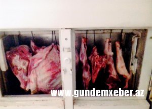 Zaqatala sakinin həyətində 84 kiloqram mənşəyi məlum olmayan ət aşkarlanıb