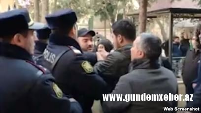 Məhkəmənin binası qarşısında saxlanılan üç fəalın taleyi naməlum olaraq qalır
