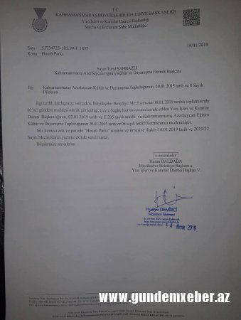 QHT rəhbərləri arasında qarşıdurma: - Kahramanmaraşda Xocalı Parkı kimin təşəbbüsü ilə salınıb? 