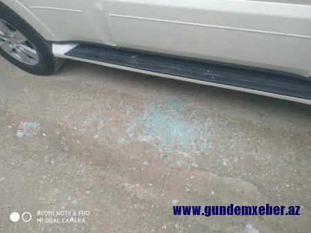 Baş redaktorun avtomobilindən oğurluq edilib - FOTOLAR