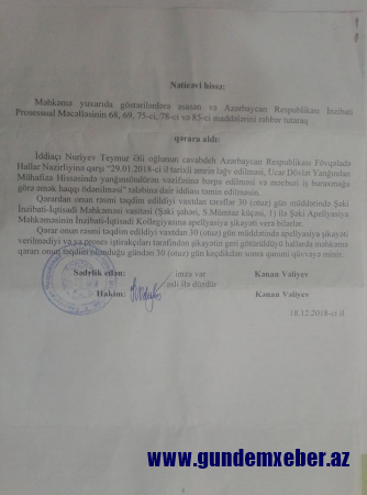 Ucar sakini nədən və kimdən narazılıq edir - Müraciət