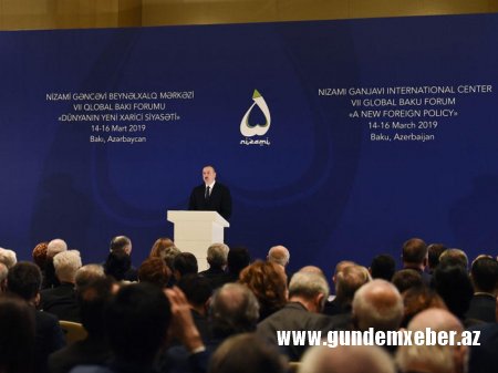 Prezident İlham Əliyev VII Qlobal Bakı Forumunun açılışında iştirak edir - FOTO