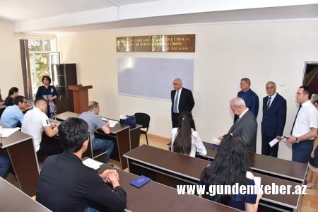 Rektor yaz imtahan sessiyasının gedişini izlədi - FOTOLAR