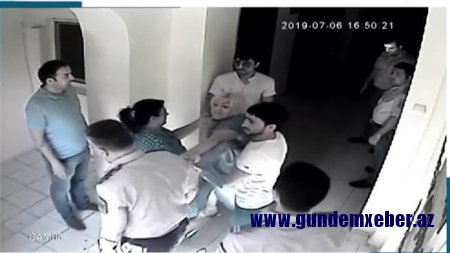 Polis şəhid xanımının bölməyə hücumunun görüntüsünü yaydı –VİDEO