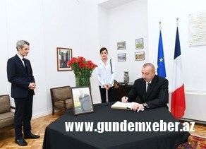 Prezident İlham Əliyev Fransa səfirliyində olub, sabiq Prezident Jak Şirakın vəfatı ilə əlaqədar başsağlığı verib - YENİLƏNİB
