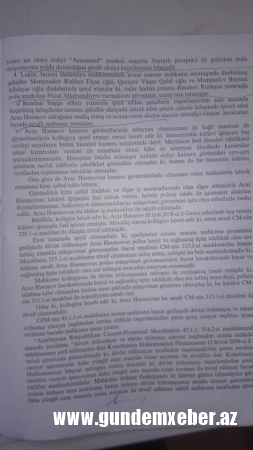 "Gəncə işi" ilə bağlı bütün ittihamlar başdan- ayağa saxta və qondarmadır” 
