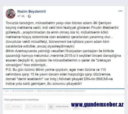 Sabiq deputatdan vəkilin qətlinə ŞOK REAKSİYA: "Mütləq güllələmə anını canlı yayım edəcəm..." (FOTOLAR)