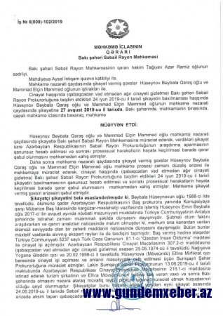 Səbail rayon Prokurorluğu məhkəmə qərarını saymır!-FOTOLAR
