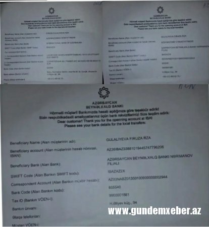 Oqtay Gülalıyevə yardım məqsədilə Beynəlxalq Bankda hesab açılıb