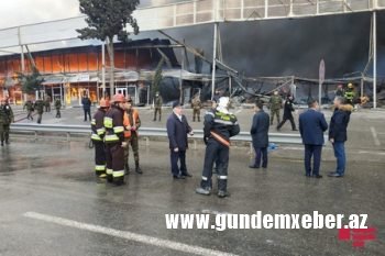 Fövqəladə Hallar nazirinin müavini yanğın baş verən əraziyə gedib