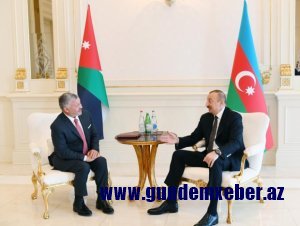 Prezident İordaniya Kralı ilə təkbətək görüşdü