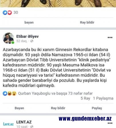 Azərbaycanda 54 ildir müdir işləyən şəxs var – ŞOK FAKTLAR 