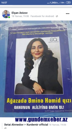 Dövlət məmuru seçki prosesinə müdaxilə edir - Kürdəmirdə 