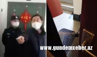 Dünyanı şoka salan görüntü - Koronavirusa yoluxan şəxsi evə zəncirlədilər