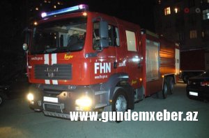 Bakıda çoxmərtəbəli binada yanğın