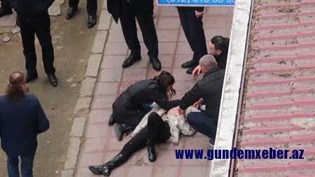 Nizami Bəhmənovun gəlininin bıçaqlanması ilə bağlı görüntülər - VİDEO