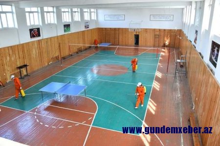 Sumqayıt Dövlət Universitetində koronavirus əleyhinə təkrar dezinfeksiya işləri aparıldı -FOTOLAR