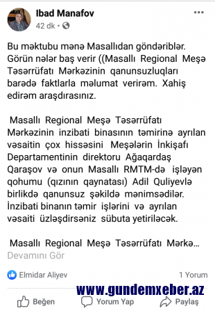 Masallıdan göndərilən məktubda sensasion adlar - BÜDCƏNİ KİMLƏR TALAYIR?