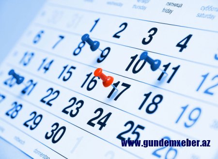 Gələn ayın bayramlarla əlaqəli qeyri-iş günləri