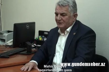 Həbs edilən icra başçısı: "Bugünkü durumuma görə çox utanıram" (VİDEO)