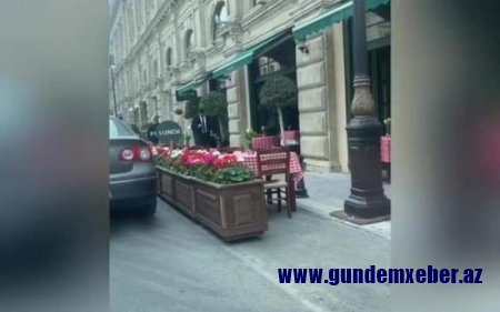  Bakıda məşhur restoran küçəni zəbt etdi - FOTO